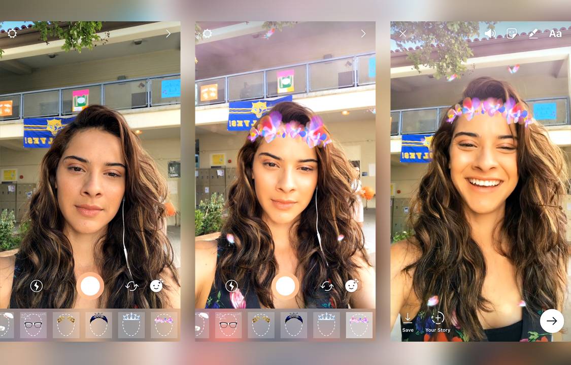 Instagram divulga filtros caricatos para a função stories