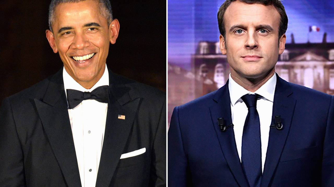 Barack Obama e Emmanuel Macron