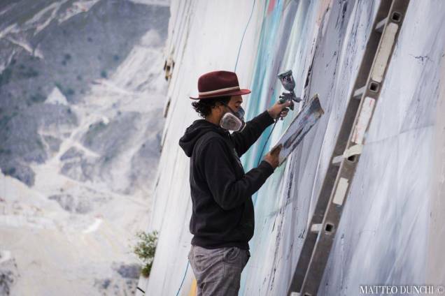Novo mural do artista plástico Kobra em Carrara, Itália Novo mural do artista plástico Kobra em Carrara, Itália