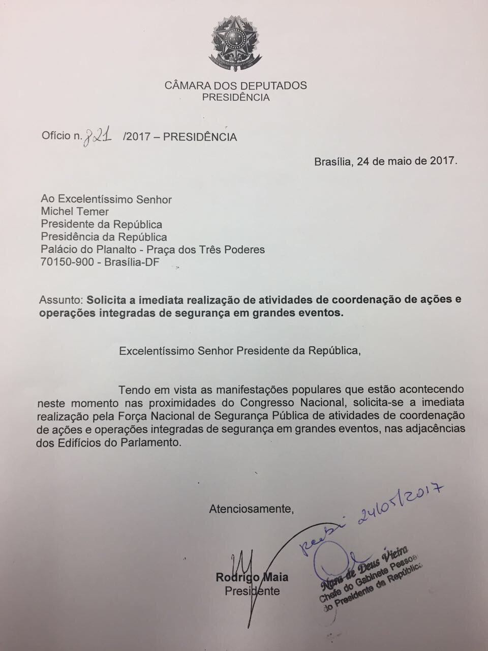 Ofício Maia