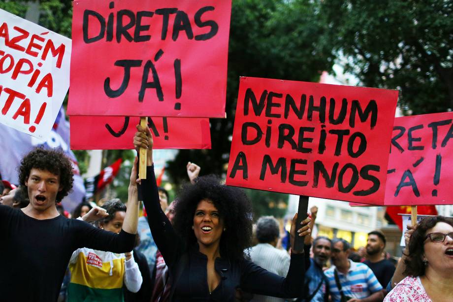 Manifestação contra o presidente Michel Temer no centro do Rio de Janeiro - 18/05/2017