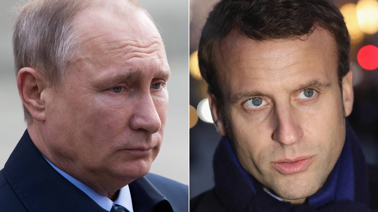 Vladimir Putin e Emmanuel Macron