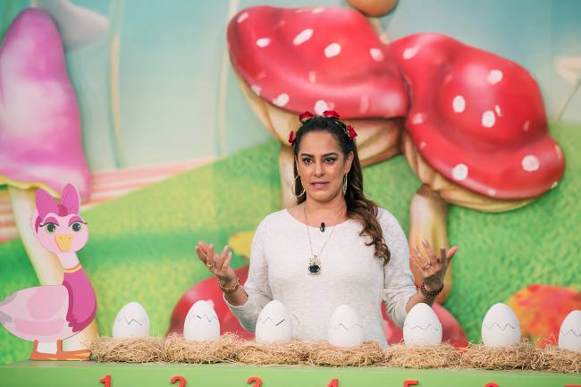 Silvia Abravanel, durante o Bom Dia e Cia do SBT.