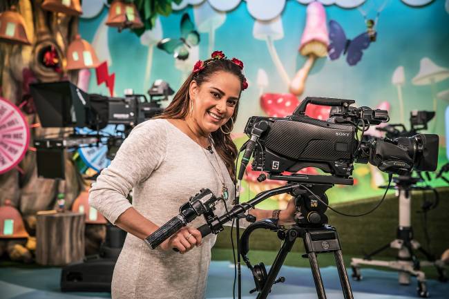 Silvia Abravanel, durante o Bom Dia e Cia do SBT.