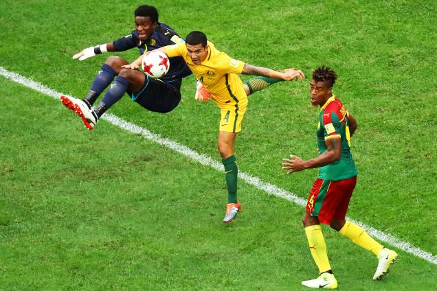 Partida entre Camarões e Austrália, válida pela Copa das Confederações em São Petersburgo, na Rússia - 18/06/2017 Partida entre Camarões e Austrália, válida pela Copa das Confederações em São Petersburgo, na Rússia - 18/06/2017