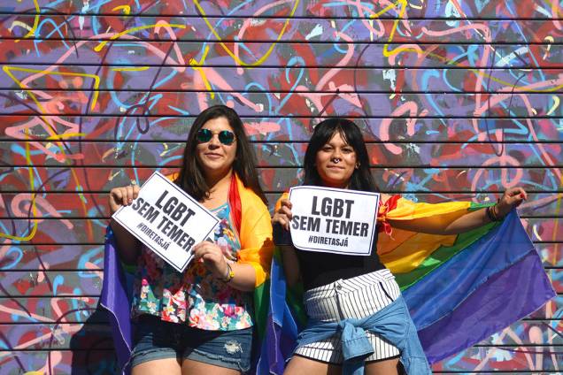 Mulheres participam da 21ª Parada do Orgulho LGBT+, em São Paulo - 18/06/2017 Mulheres participam da 21ª Parada do Orgulho LGBT+, em São Paulo - 18/06/2017