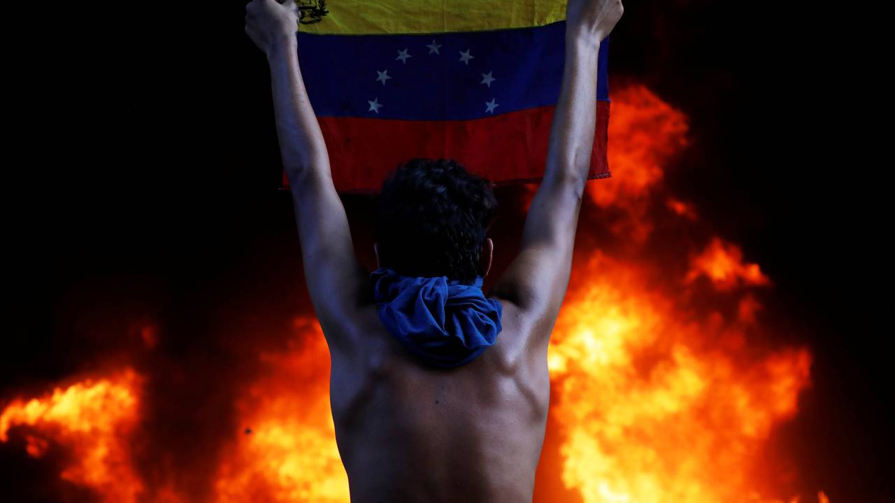 Protesto contra Maduro na Venezuela