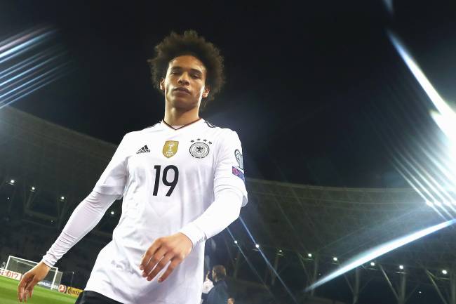 O jogador da Alemanha Leroy Sané