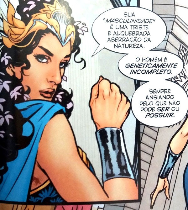Hipólita, mãe de Diana, dá aula feminista em gibi