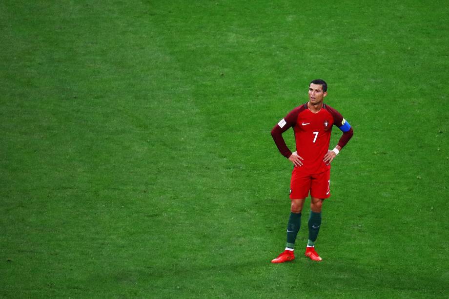 Cristiano Ronaldo durante partida entre Portugal e Chile válida pelas semifinais da Copa das Confederações 2017, realizada no Estádio da Arena Kazan, na cidade de Kazan, na Rússia - 28/06/2017