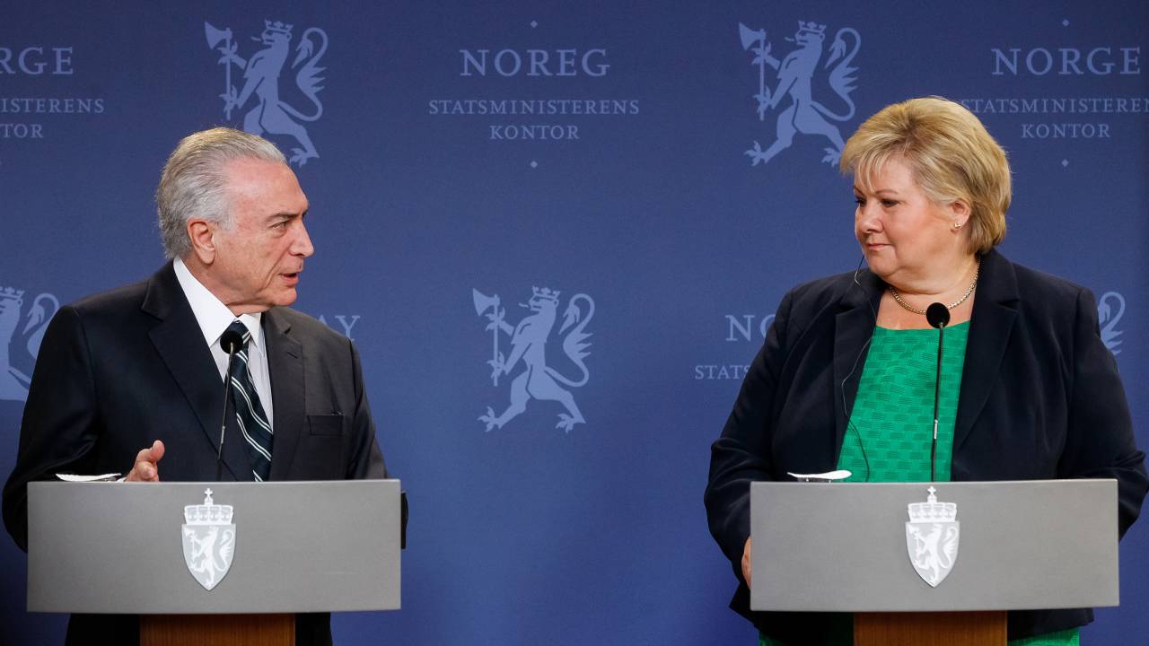 Michel Temer em visita a Noruega