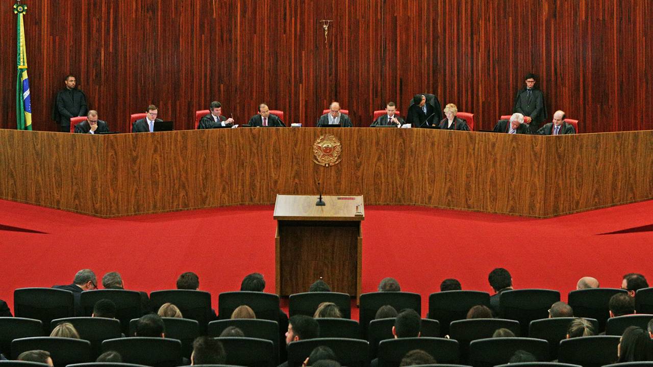 Vista do plenário do Tribunal Superior Eleitoral (TSE)
