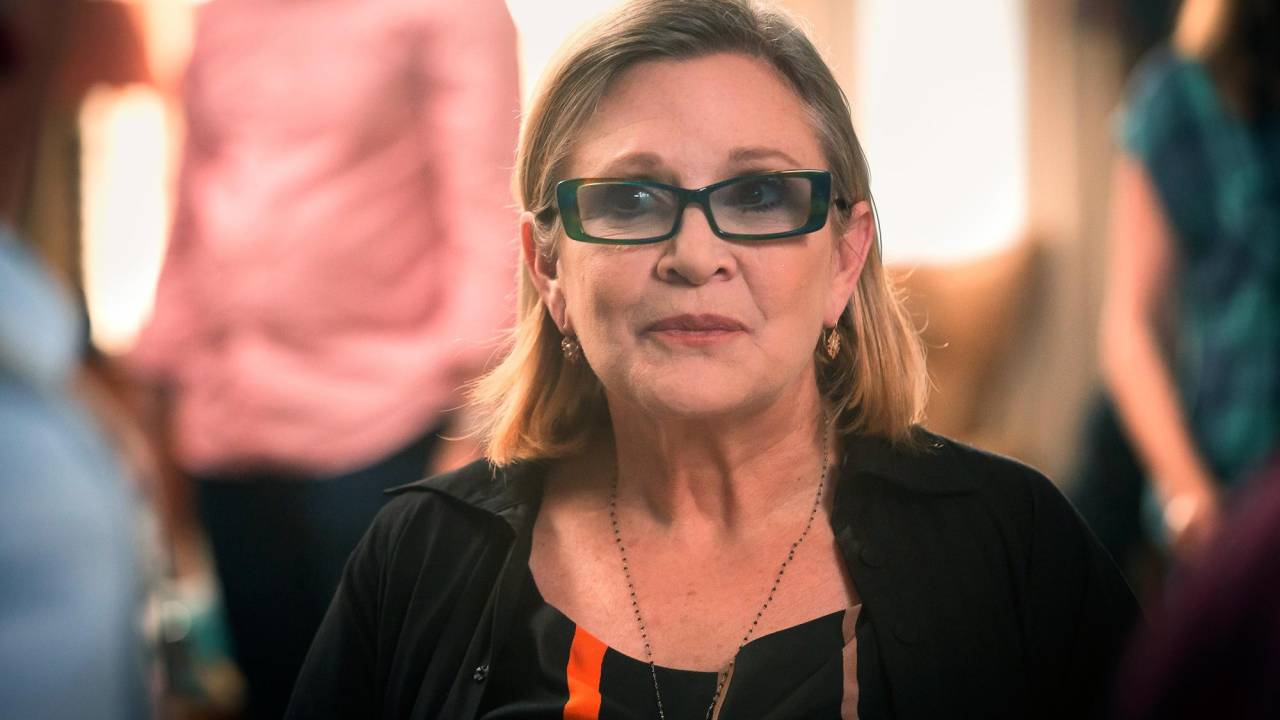 A atriz Carrie Fisher em participação na série 'Catastrophe'