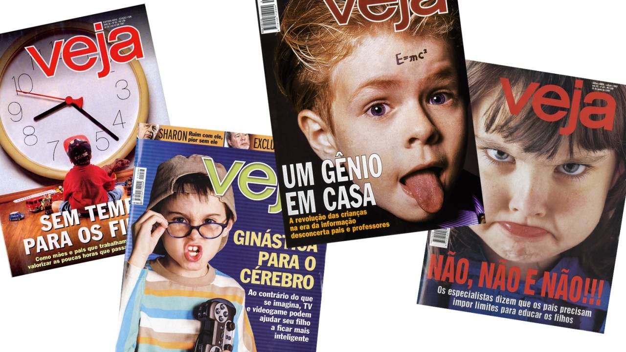ATENÇÃO ESPECIAL - Capas de VEJA sobre assuntos ligados à infância e à família: temas complexos e universais