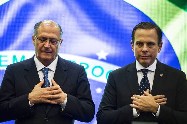 O prefeito João Doria e o governador Geraldo Alckmin