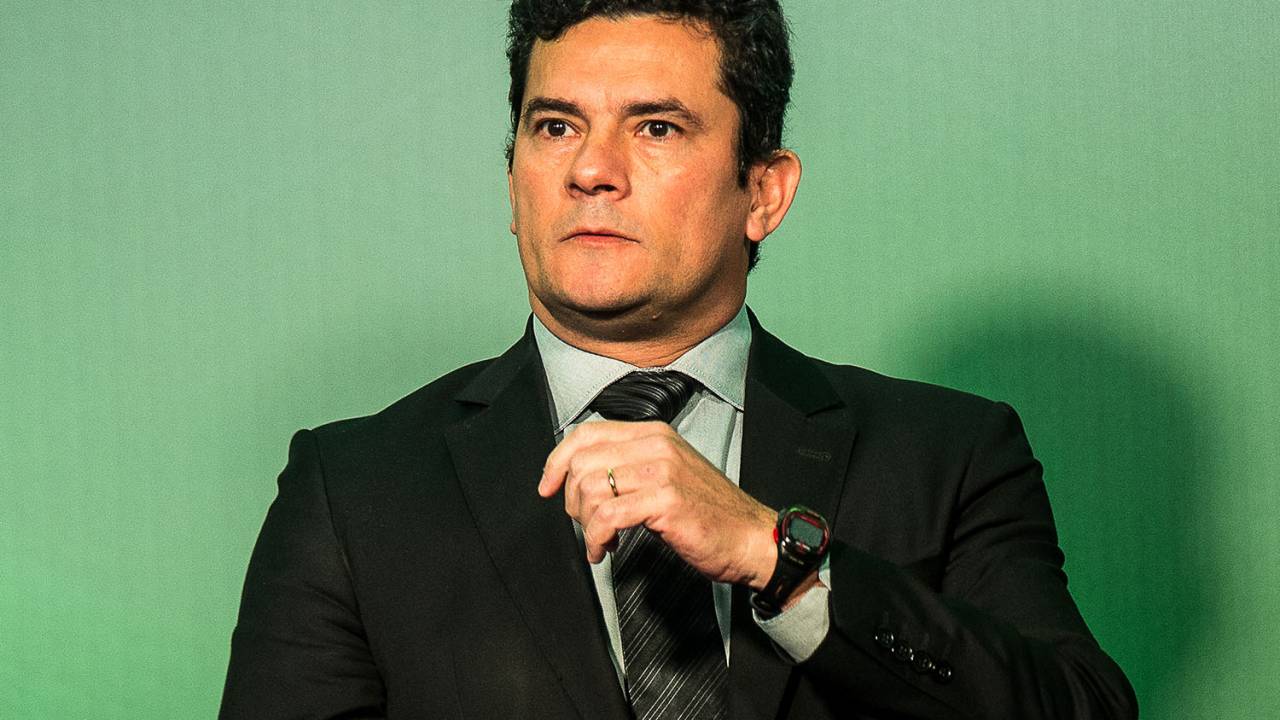 Sergio Moro durante em evento da Rádio Joven Pam, em São Paulo