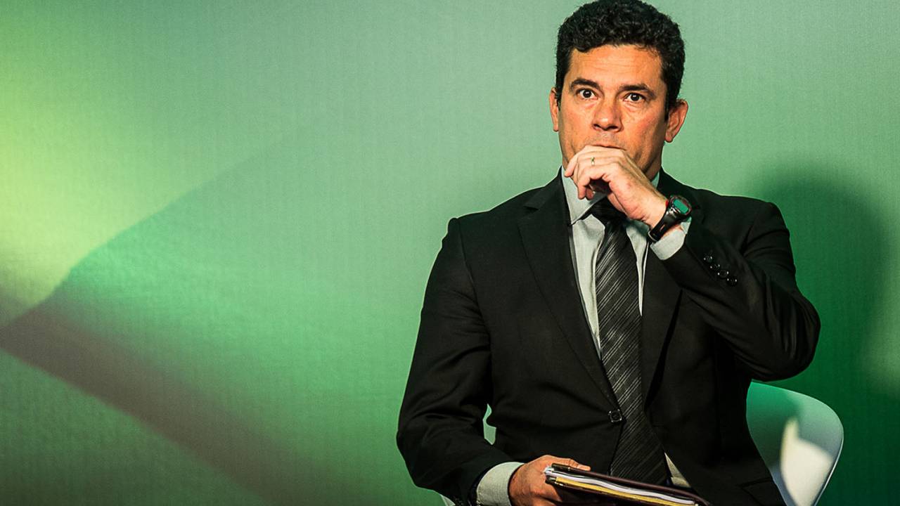 Sergio Moro durante em evento da Rádio Joven Pam, em São Paulo