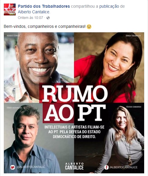 filiados ao PT