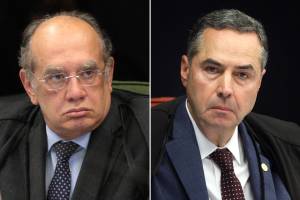 Os ministros do STF Gilmar Mendes e Luís Roberto Barroso