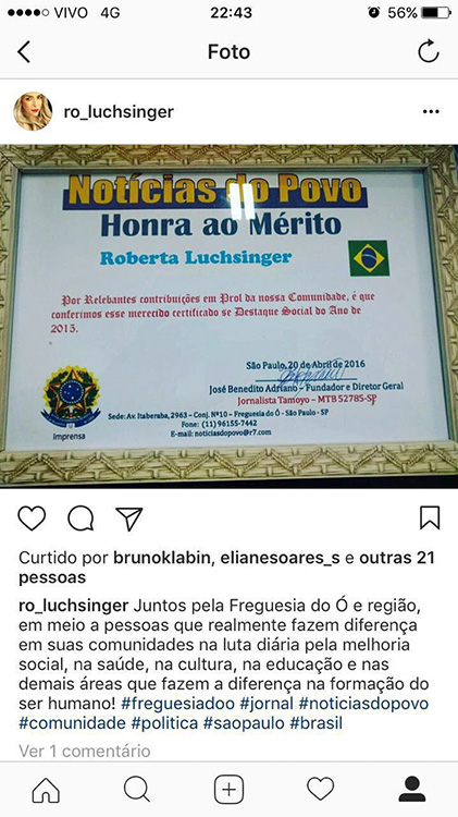 Roberta Luchsinger, herdeira do ex-banqueiro suíço Peter Paul Arnold Luchsinger Roberta Luchsinger, herdeira do ex-banqueiro suíço Peter Paul Arnold Luchsinger