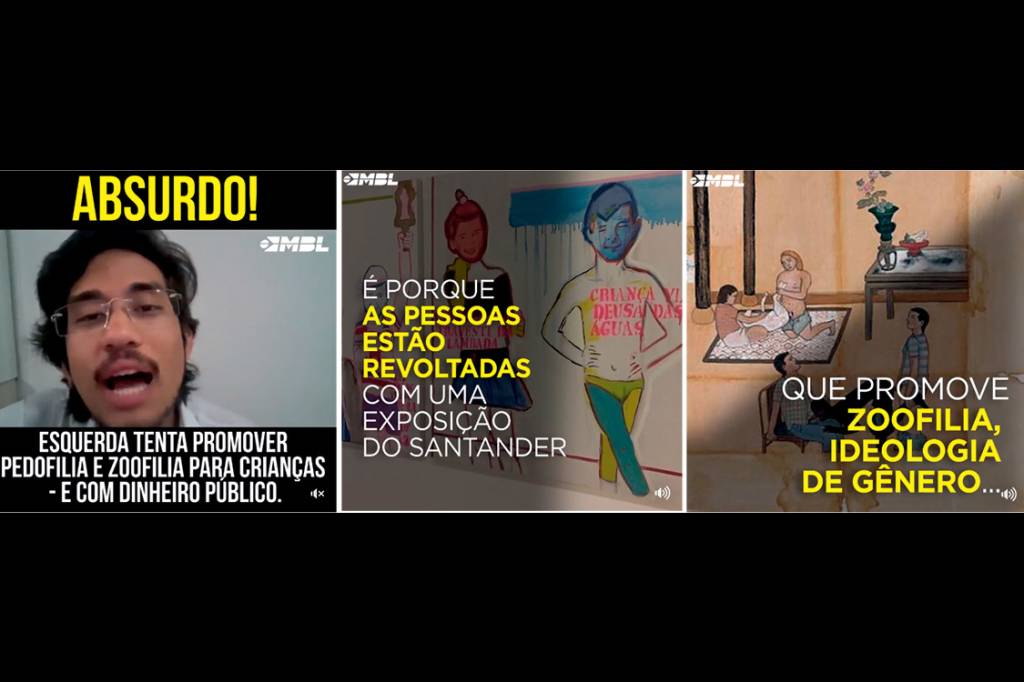 Ignorância – Memes distribuídos pelo MBL: confusão entre aberrações e sua representação artística