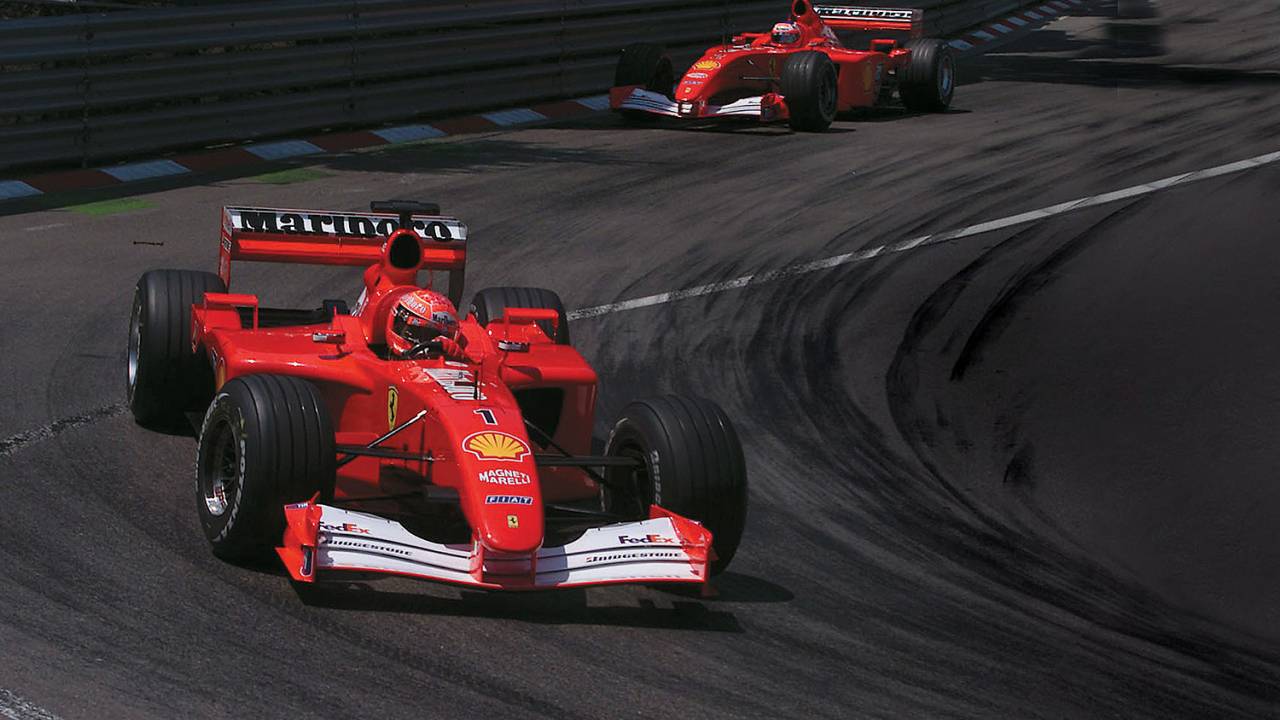Michael Schumacher, da Ferrari, durante o GP de Mônaco de F1 - 27/05/2001