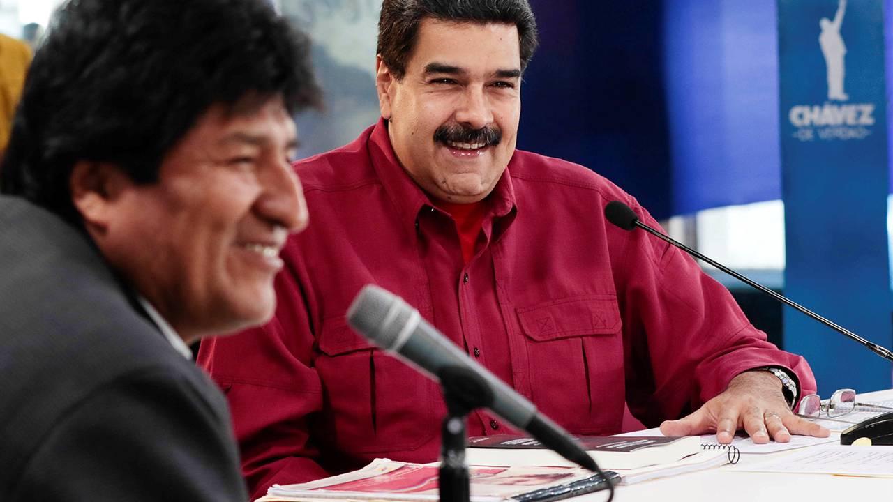 Nicolas Maduro e Evo Morales em Caracas, na Venezuela - 17/09/2017