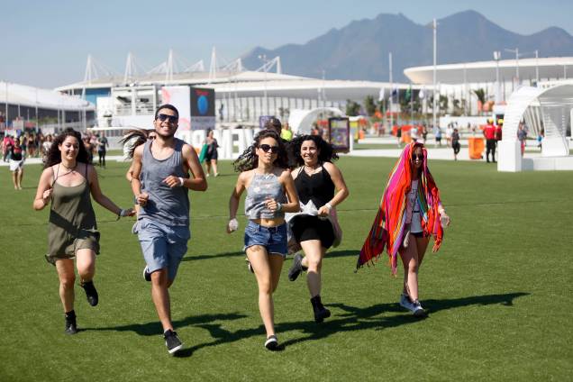 Movimentação do público no primeiro dia do Rock in Rio no Parque Olímpico no Rio de Janeiro - 15/09/2017 Movimentação do público no primeiro dia do Rock in Rio no Parque Olímpico no Rio de Janeiro - 15/09/2017