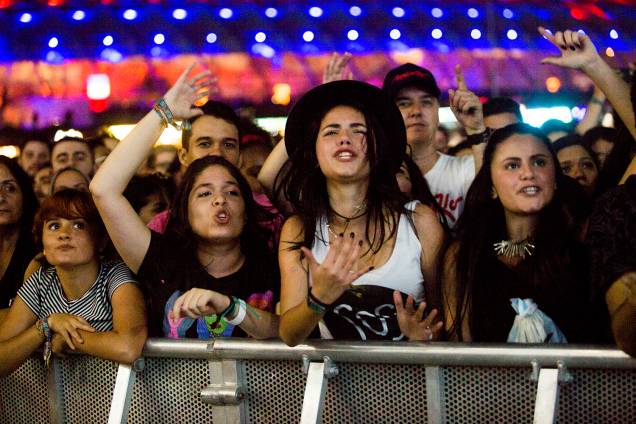 Público durante o show da banda Maroon 5 no Palco Mundo, no primeiro dia de Rock in Rio - 15/09/2017 Público durante o show da banda Maroon 5 no Palco Mundo, no primeiro dia de Rock in Rio - 15/09/2017