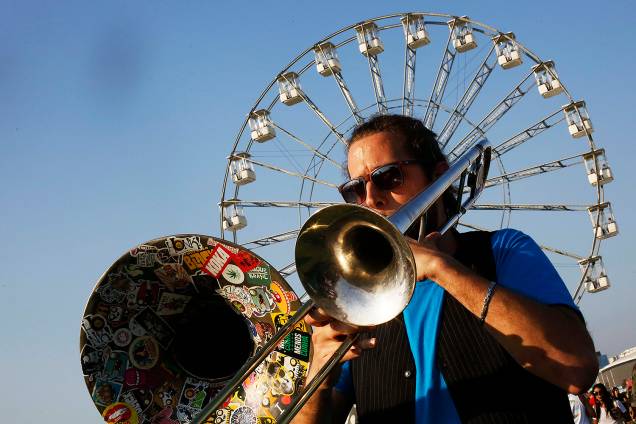 Movimentação do público no segundo dia do Rock in Rio no Parque Olímpico no Rio de Janeiro - 16/09/2017 Movimentação do público no segundo dia do Rock in Rio no Parque Olímpico no Rio de Janeiro - 16/09/2017
