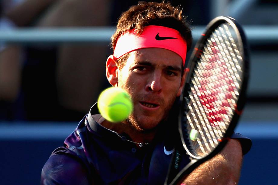 O argentino Juan Martin del Potro durante partida contra o austríaco Dominic Thiem, no US Open, em Nova York