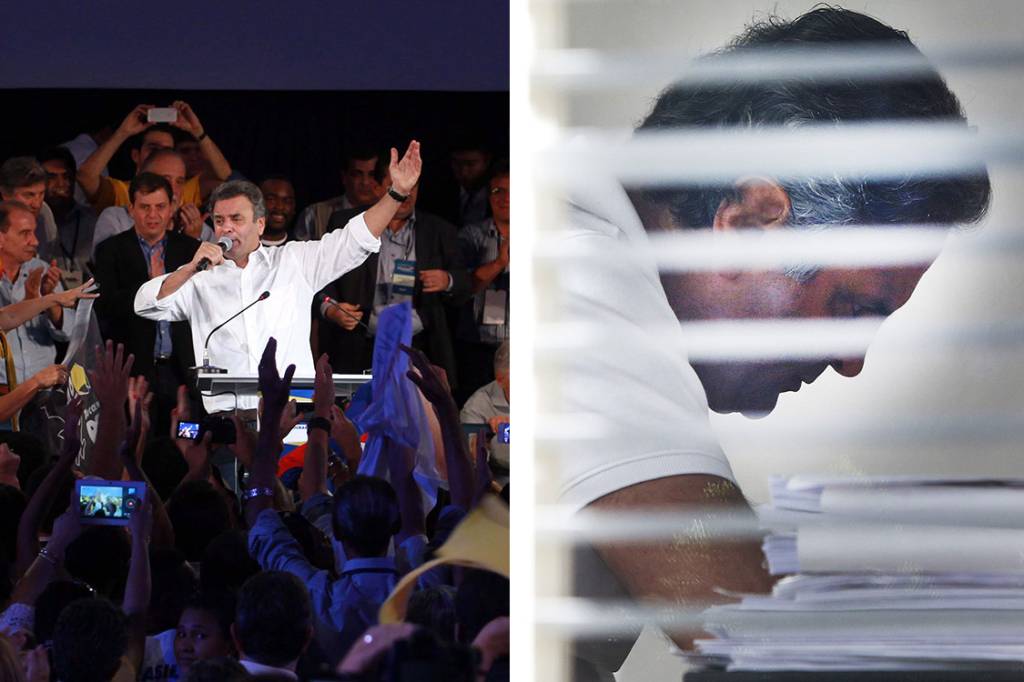 Antes e depois: Aécio Neves