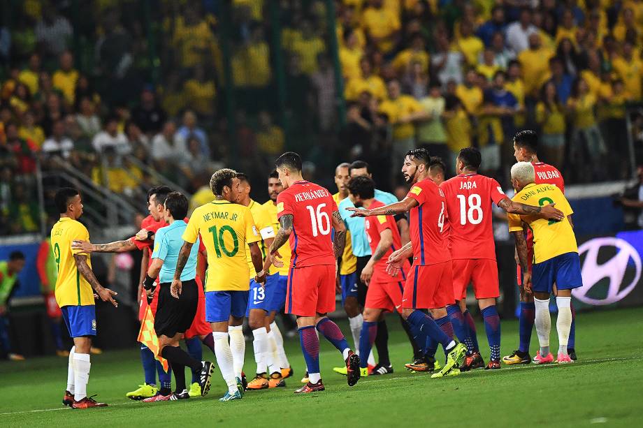 Partida entre Brasil e Chile, válida pela 18ª rodada (última) das Eliminatórias Sul-Americanas da Copa de 2018 (Rússia) no Allianz Parque, em São Paulo (SP) - 10/10/2017