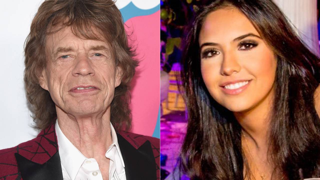 O cantor Mick Jagger e sua namorada, Noor Alfallah