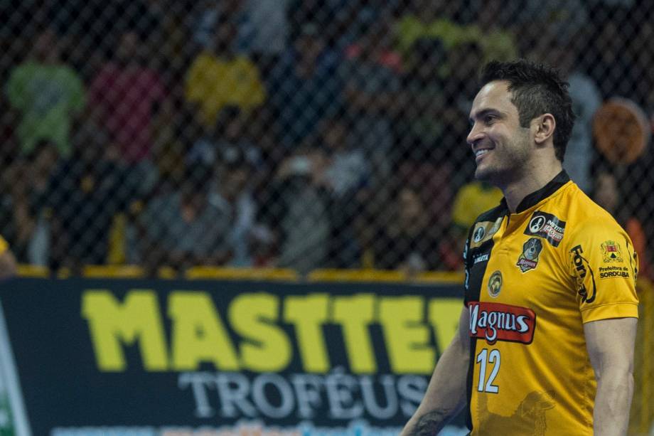 Falcão durante a final da Liga Paulista de Futsal contra o Corinthians