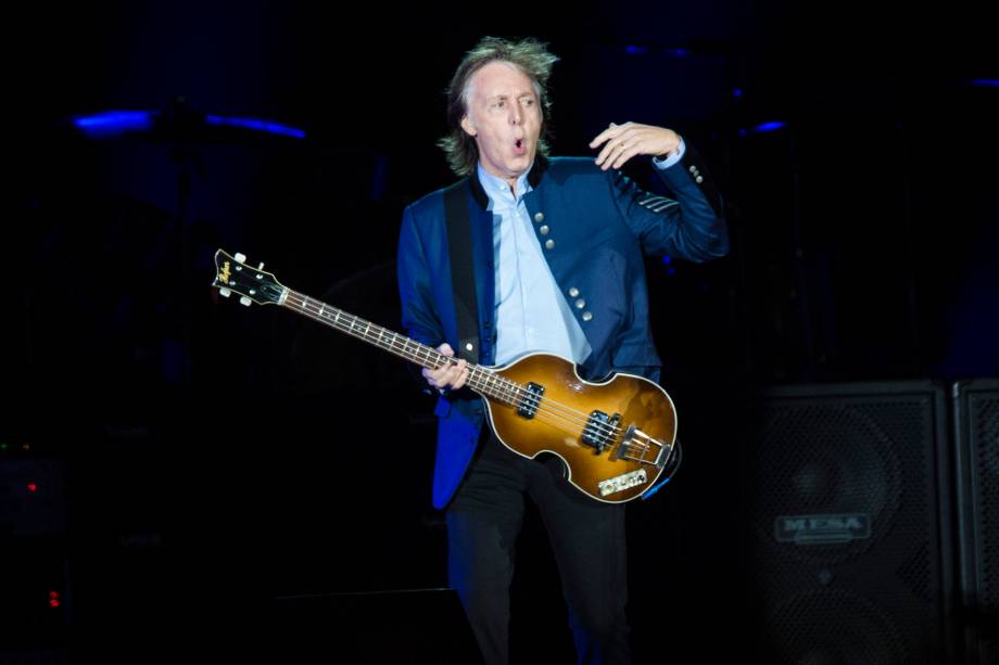 Paul McCartney durante show da turnê One On One no Allianz Parque, em São Paulo - 15/10/2017