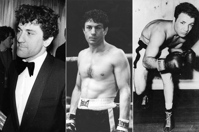 Robert De Niro em 1979, como Jake LaMotta em ‘Touro Indomável’ e Jake LaMotta