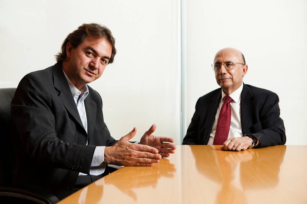 Joesley Batista, do grupo JBS, e Henrique Meirelles