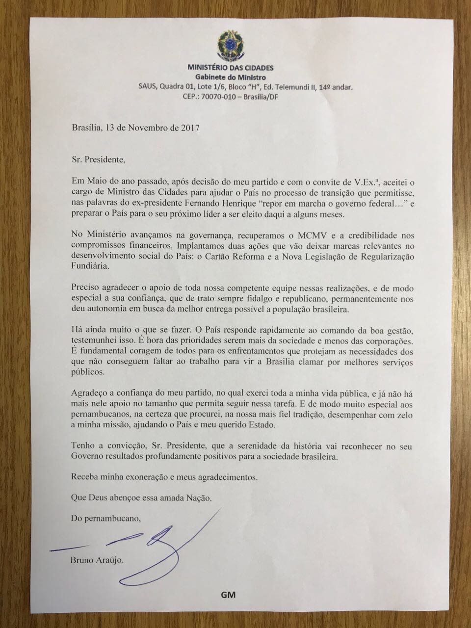 carta de demissão