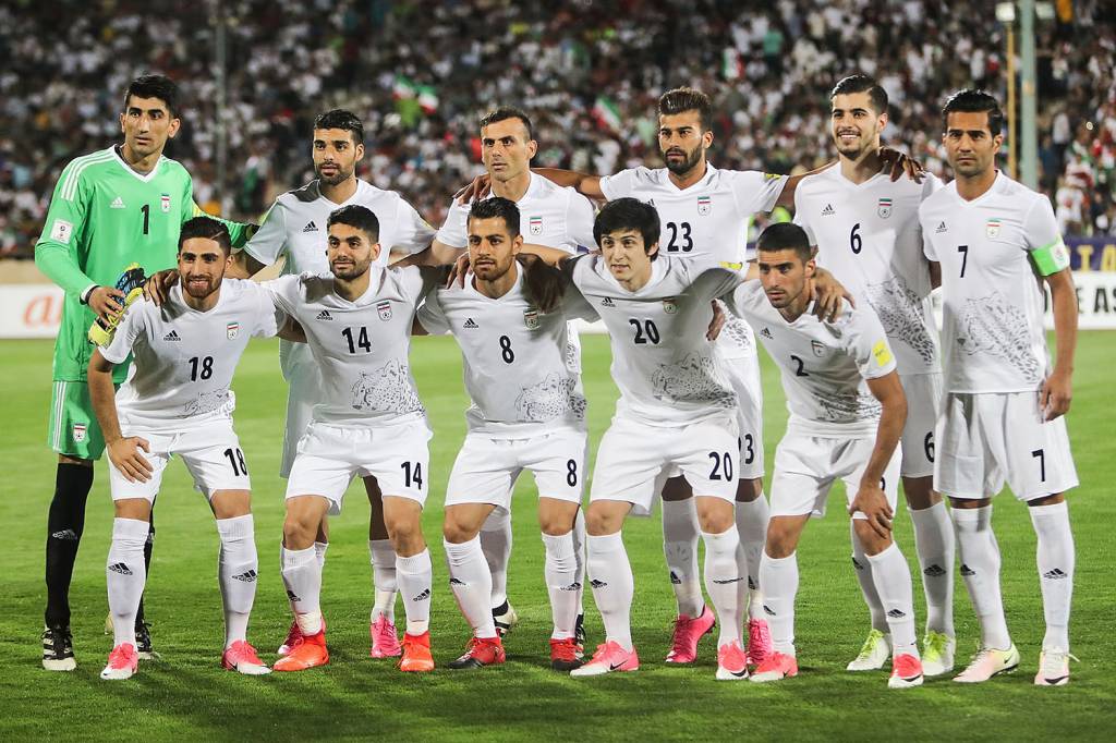 TEHRAN, IRAN - JUNE 12: Iranian Players poses for photo team during FIFA 2018 World Cup Qualifier match between Iran and Uzbekistan at Azadi Stadium on June 12, 2017 in Tehran, Iran. (Photo by Amin M. Jamali/Getty Images)