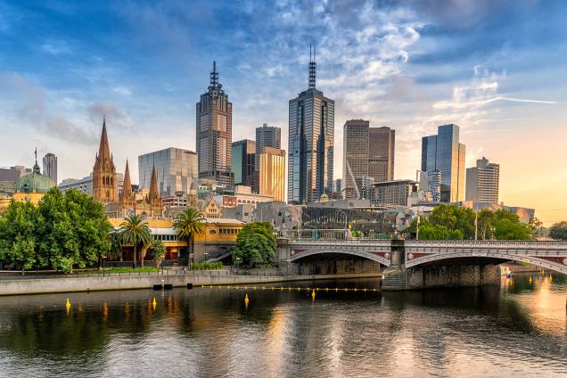 A cidade de Melbourne, na Austrália - 10/09/2016 A cidade de Melbourne, na Austrália - 10/09/2016