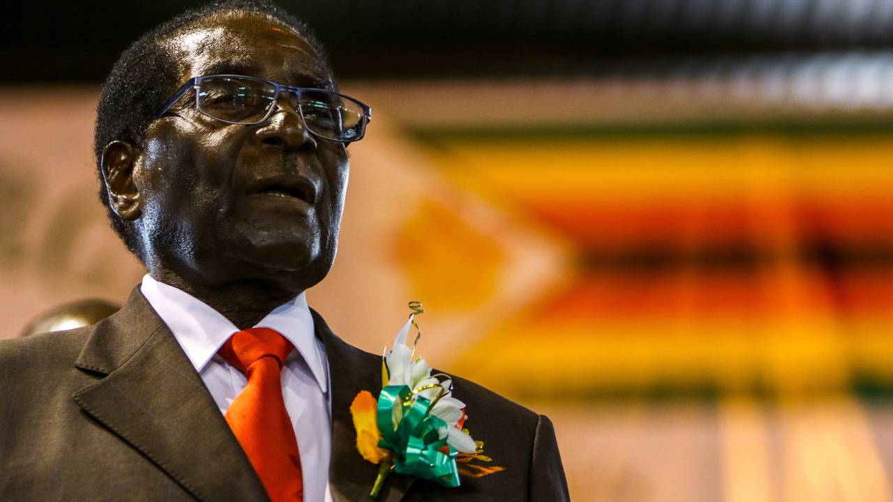 O ditador do Zimbábue Robert Mugabe