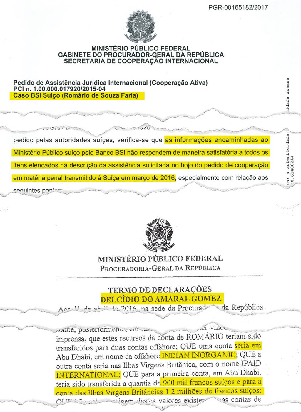 Nuvens, ainda – O documento da PGR revela erro e omissões do banco que levaram à retomada do caso. Acima, depoimento em que o ex-senador Delcídio do Amaral trata da conta