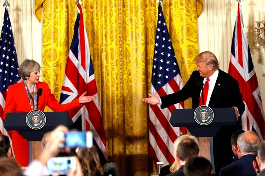 Theresa May e Donald Trump