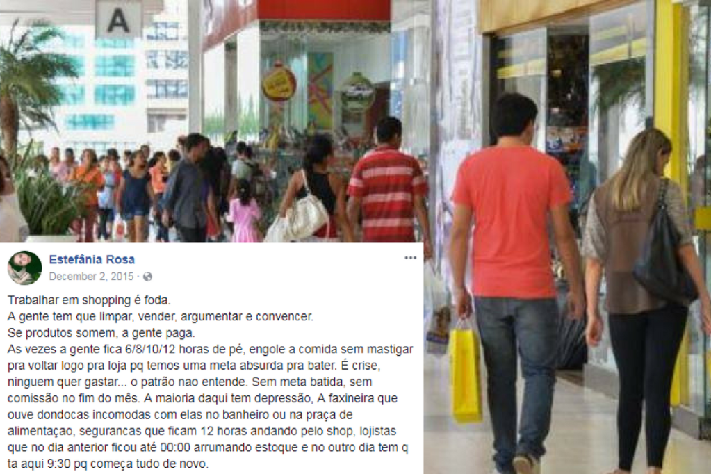 O desabafo de uma vendedora de shopping que está bombando nas redes