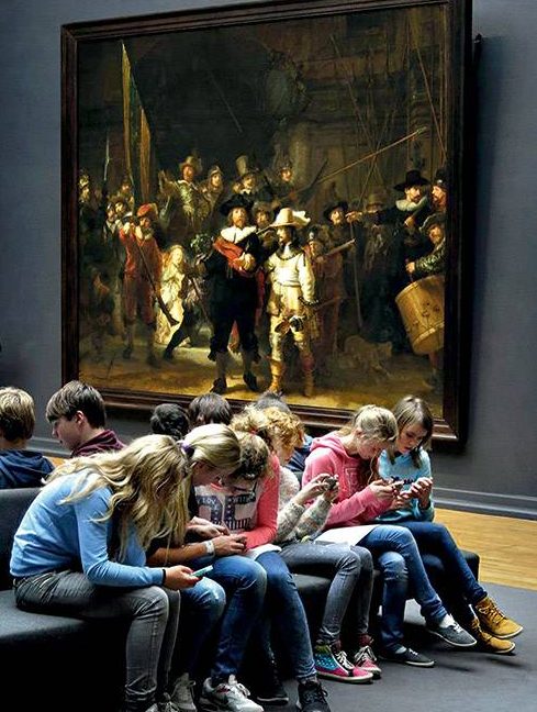 Rembrandt? – Estudantes parecem preferir a tecnologia à clássica pintura Rembrandt? – Estudantes parecem preferir a tecnologia à clássica pintura
