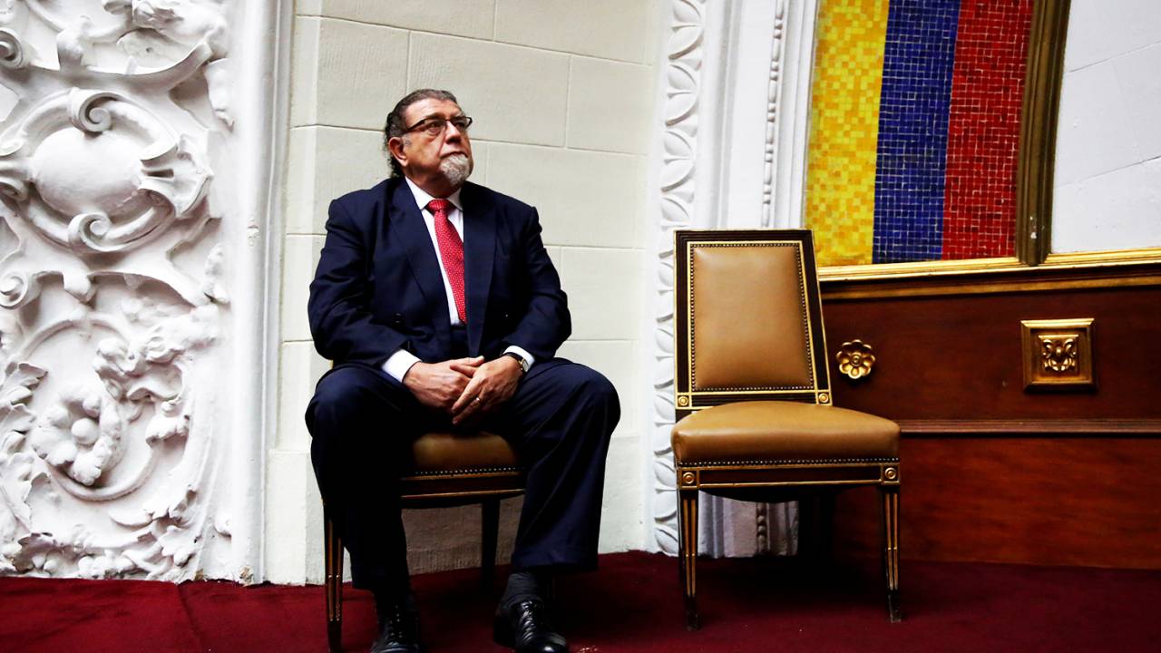 O embaixador brasileiro na Venezuela, Ruy Pereira, durante sessão na Assembleia Nacional em Caracas - 07/08/2017