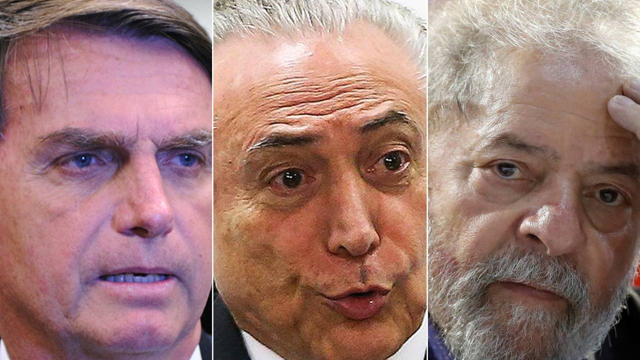 Jair Bolsonaro, Michel Temer e Lula