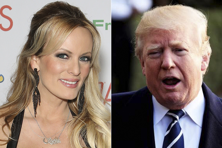 Stephanie Clifford e o presidente americano Donald Trump