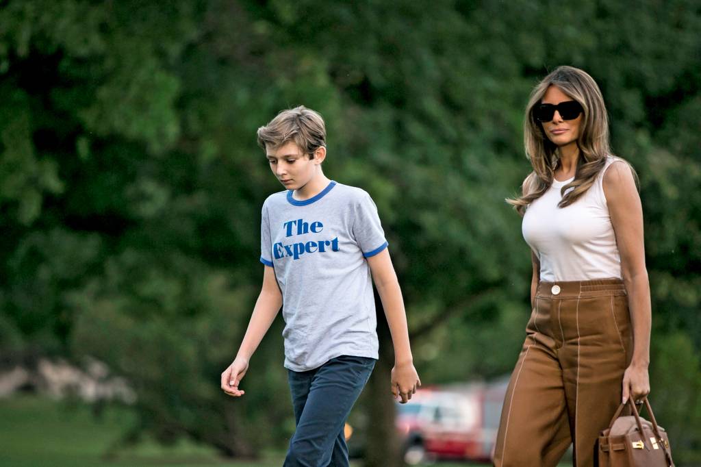 Melania e o filho Barron